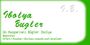 ibolya bugler business card